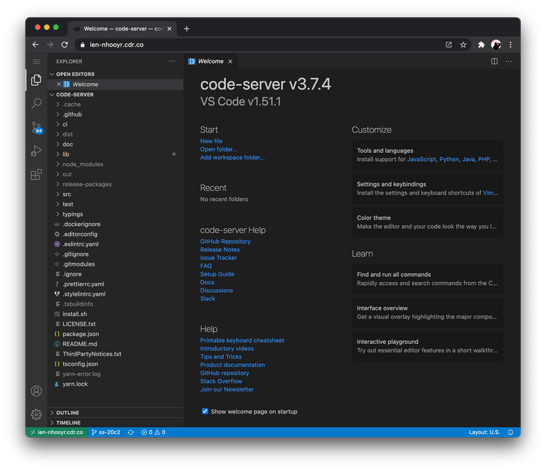 code server 사진