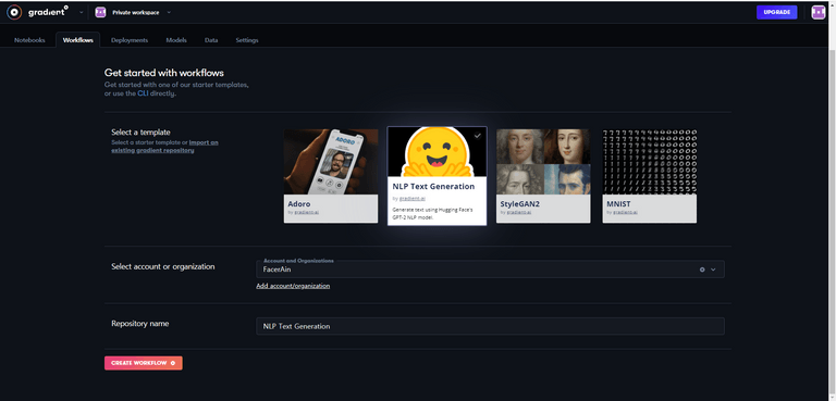 Github 연동 Workflow 제공